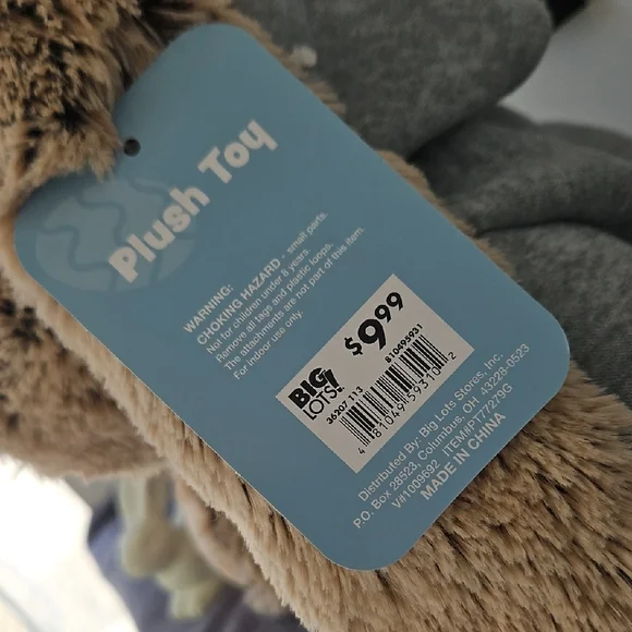 Plush Easter Bunny with Gray Sports Hoodie - Picture 3 of 5